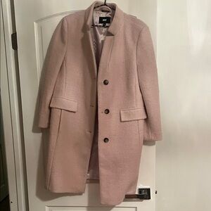 DKNY Blush Wool Overcoat